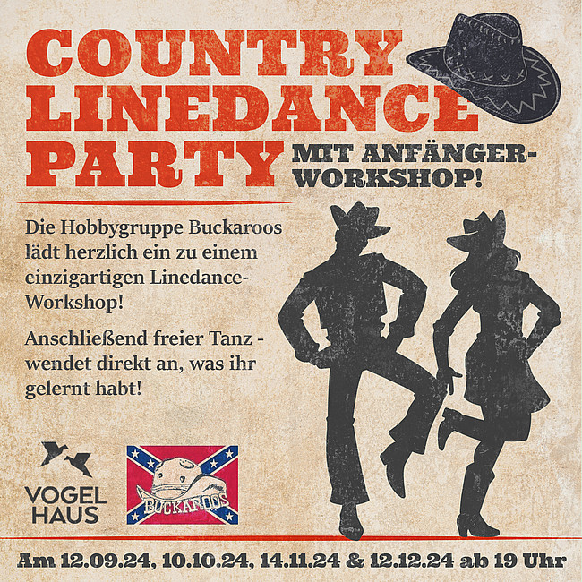 Country Linedance Party mit Anfänger-Workshop